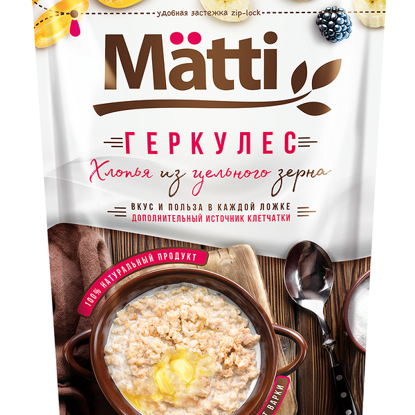 Хлопья овсяные Matti Геркулес из цельного зерна
