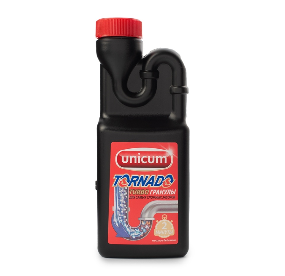 

Средство для удаления засоров Unicum Tornado гранулированное 600 г