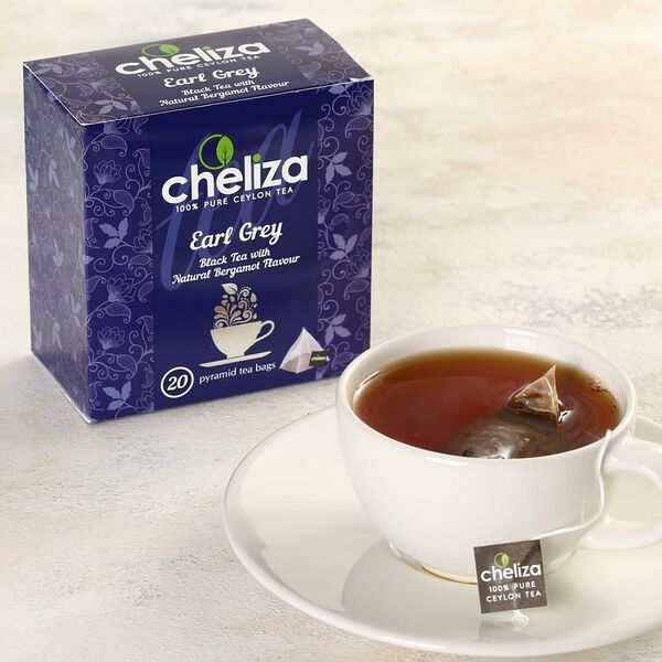 Чай черный Эрл Грей 100% цейлонский Челиза в пирамидках 20 шт. Шри-Ланка