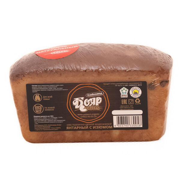 Хлеб ржано-пшеничный ООО Хлебозавод Бояр бездрожжевой