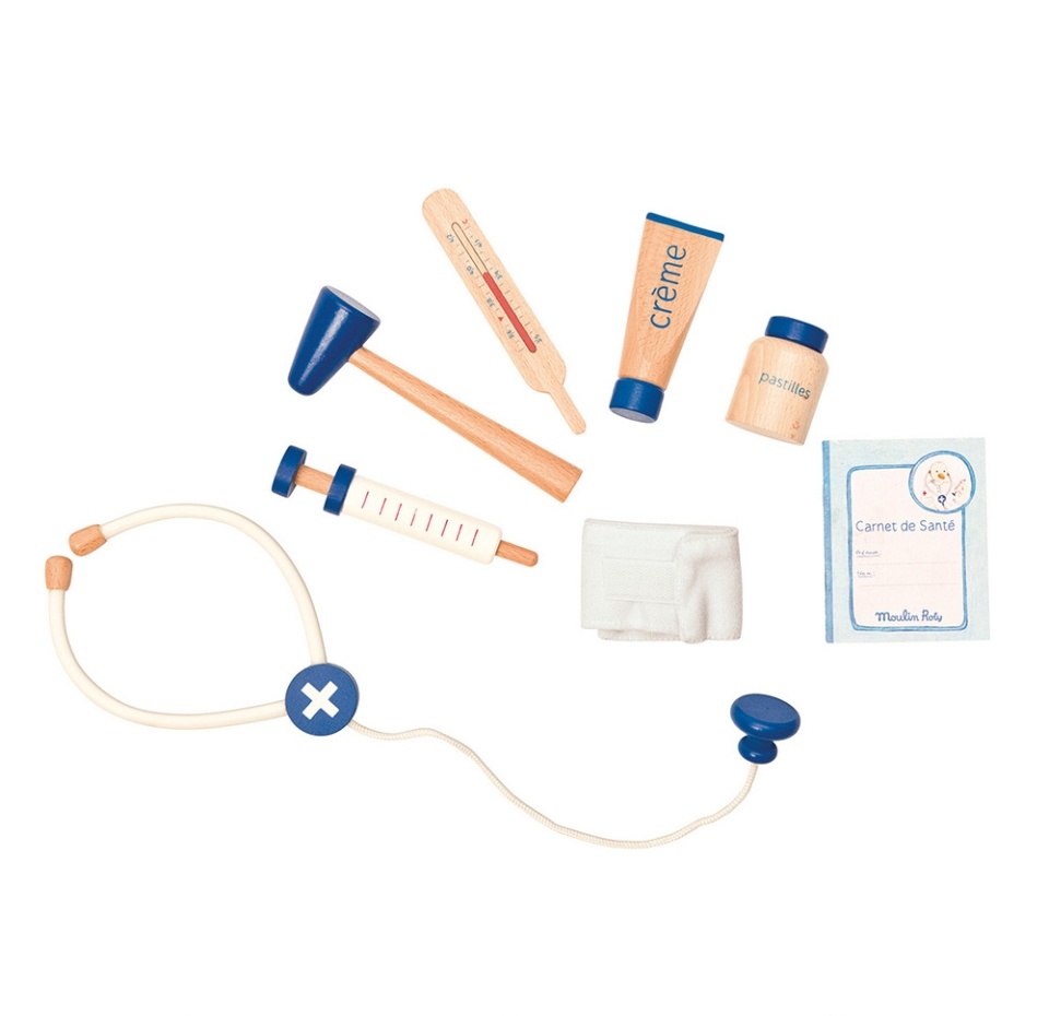 

Игоровой набор доктора 9 предметов в чемоданчике Moulin Roty 3+, Франция