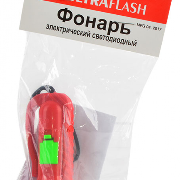 Фонарь Ultraflash 920-TH 1LED красный
