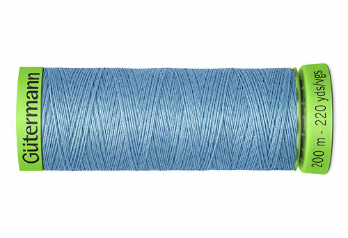 744581 Нить Extra Fine 150 для особо деликатных тканей, 200м, 100% п/э Gutermann(143 серо-голубой)