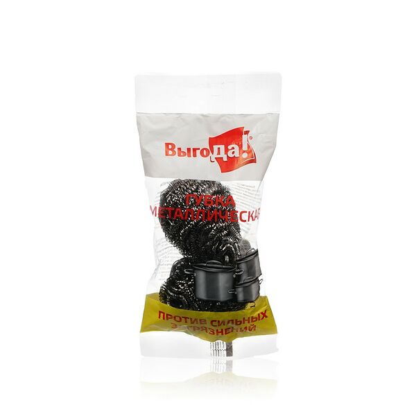 Губка металлическая для мытья посуды Выгода 2шт