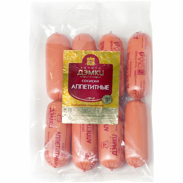 Сосиски варёные Золото Дэмки Аппетитные категория Б 420г