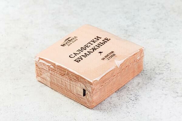 Салфетки бумажные 2 слоя 50 шт