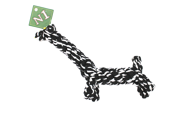 №1 Игрушка для собак Грейфер в форме жирафа, черный 22см