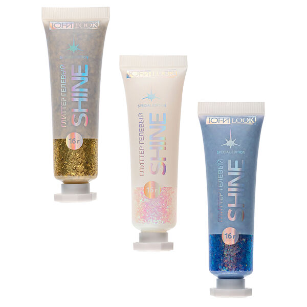 Юниlook шайн глиттер гелевый, 16г, 3 цвета, в ассортименте