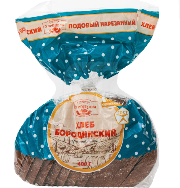 Хлеб УльяновскХлебПром Бородинский оригинальный подовый в нарезке