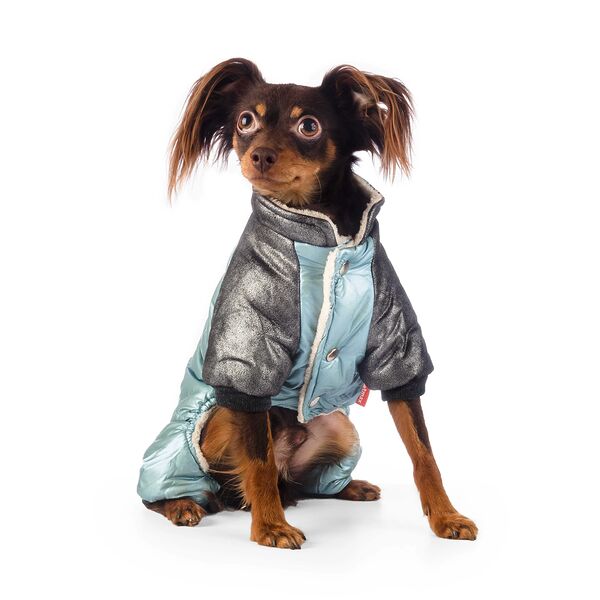 Комбинезон для собак S голубой (унисекс)