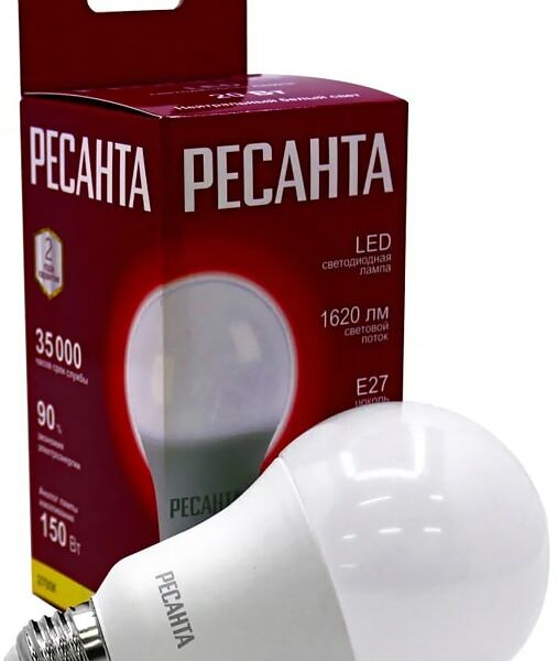 Лампа светодиодная Ресанта E27 20Вт