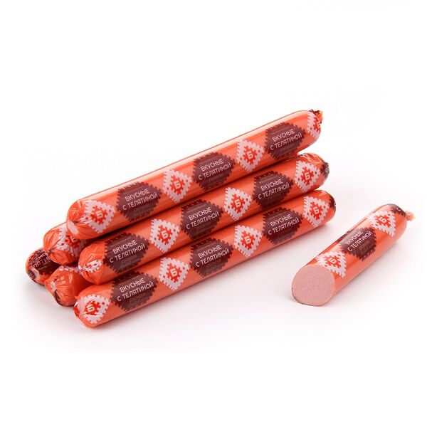 Изд колб вар Сосиски Вкусные с Телятиной в/с вес (газ) Брестский МК