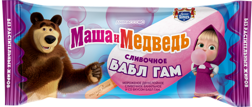 

Мороженое Маша и медведь Эскимо двухслойное Бабл-Гам 50 г