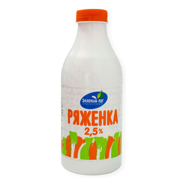 Ряженка Зеленый луг 2.5% 750 г