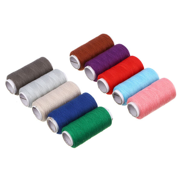 Нитки полиэстер, намотка 200м, цветные в ассортименте