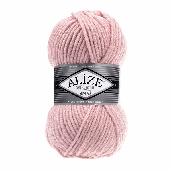 Пряжа ALIZE 'Superlana maxi' 100гр. 100м. (75% акрил, 25%шерсть) ТУ(161 розовый)