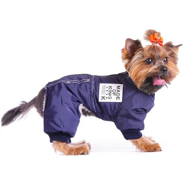 Комбинезон с замком для собак XS синий (унисекс)