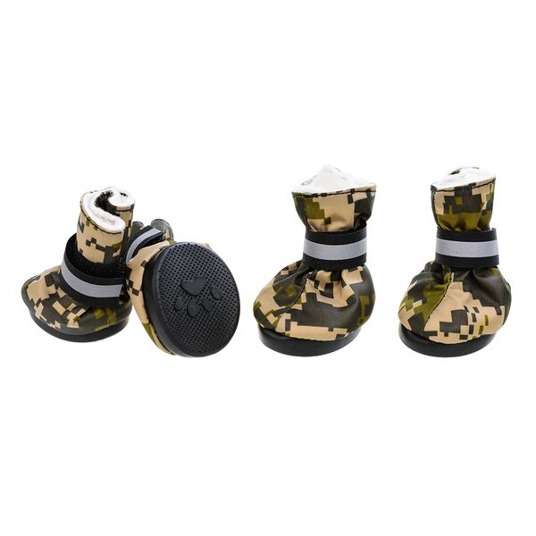 Ботинки на липучках для собак XS зеленый (унисекс)