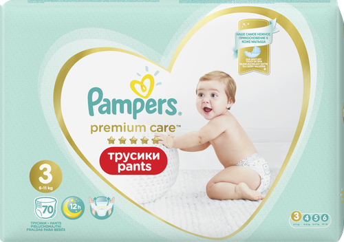 

Трусики-подгузники Pampers Premium Care 3 (6-11 кг) 70 шт.