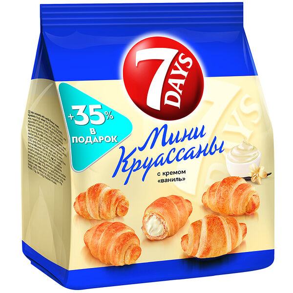 Круассаны мини 7 Days с кремом Ваниль