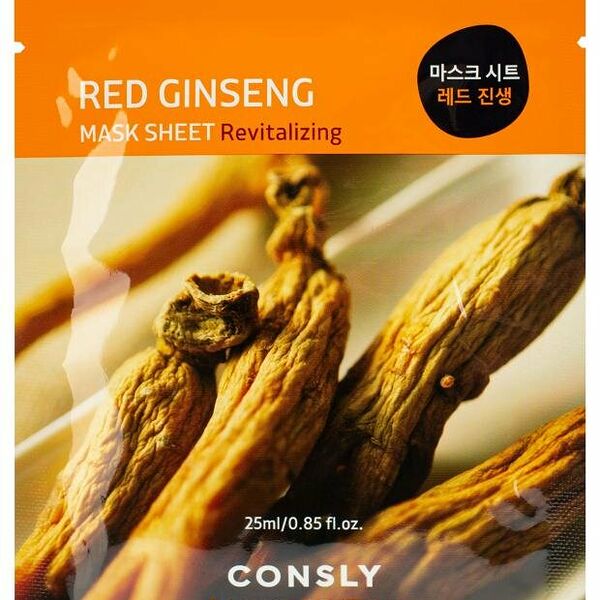 Маска тканевая для лица Consly с экстрактом красного женьшеня 25 мл
