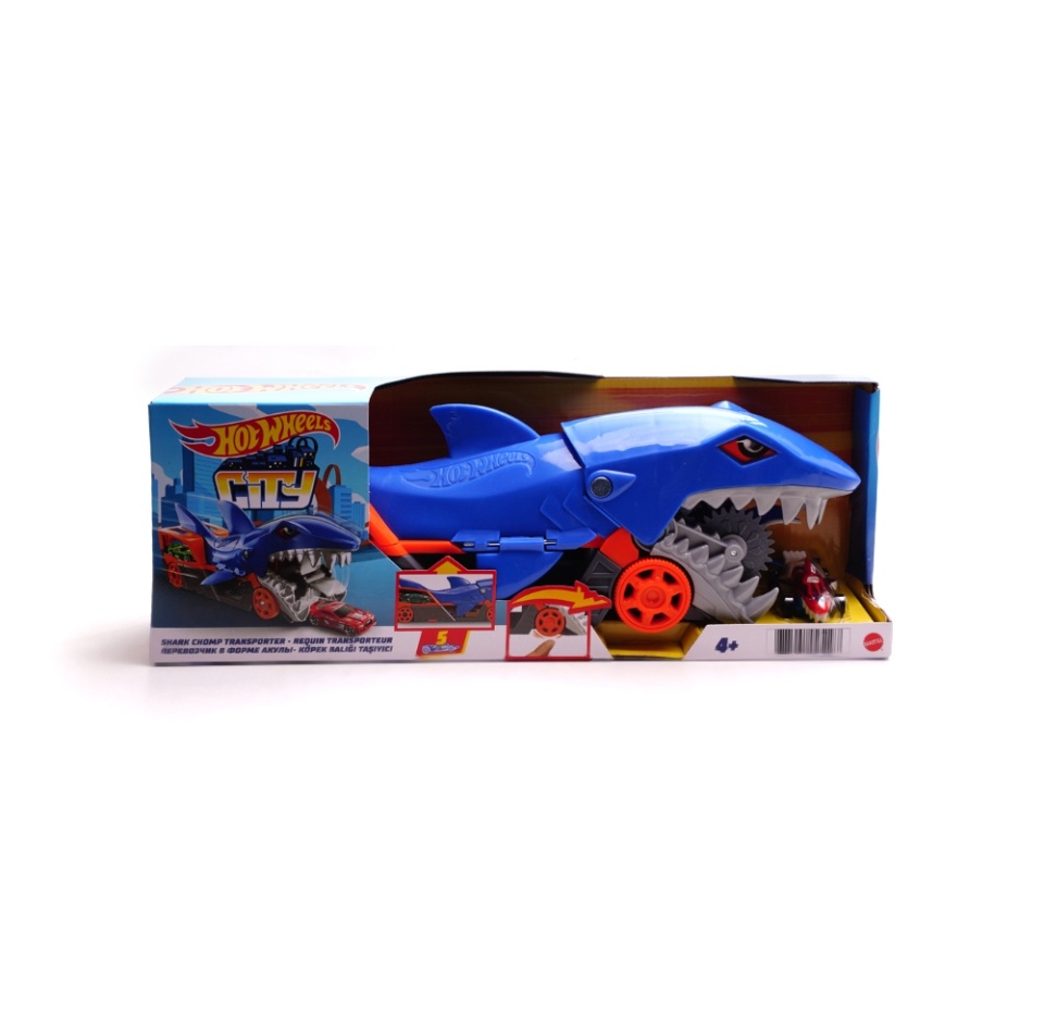 

Набор игровой Mattel Hot Wheels Машинки Грузовик Голодная акула с хранилищем для машинок
