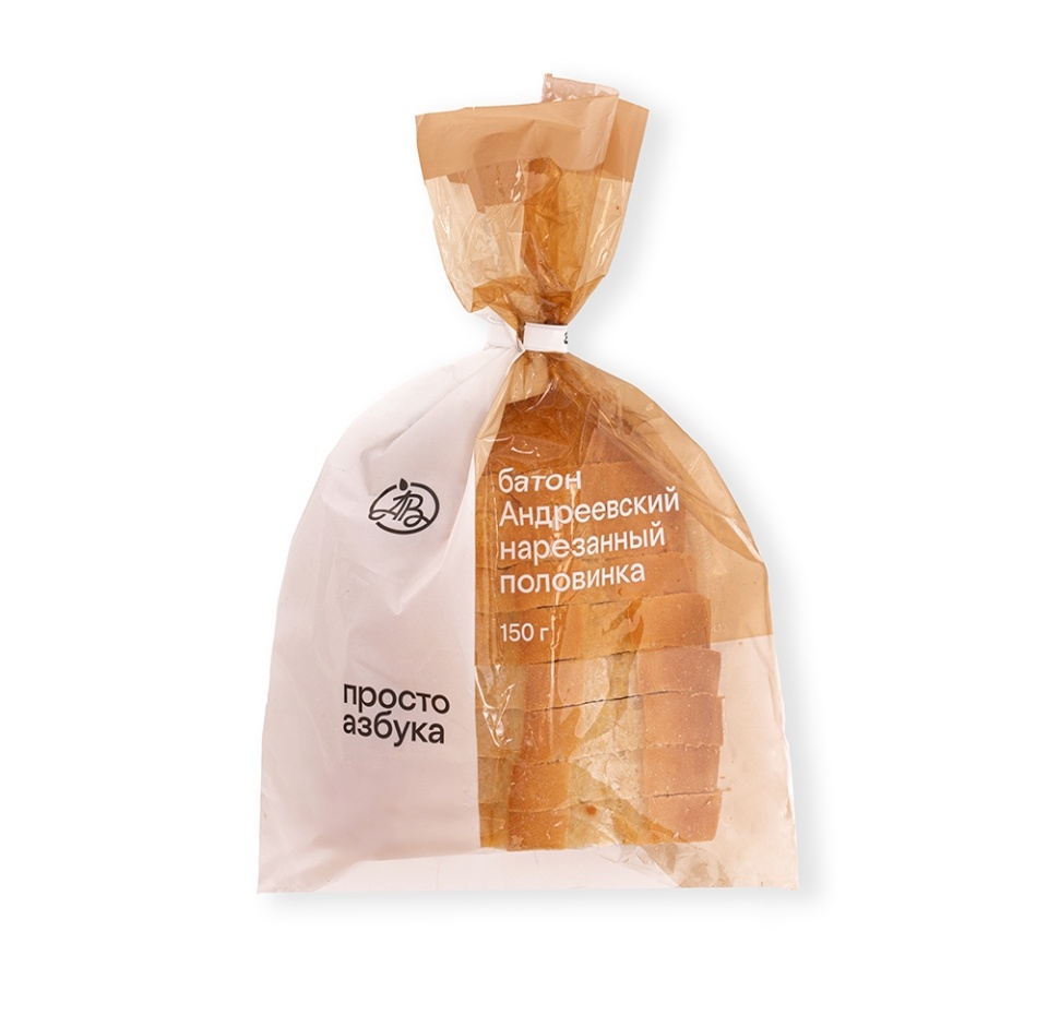 

Батон «Андреевский» нарезанный половинка, «Просто Азбука»