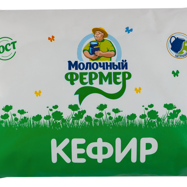 Кефир МОЛОЧНЫЙ ФЕРМЕР 3,2%, без змж, 800г