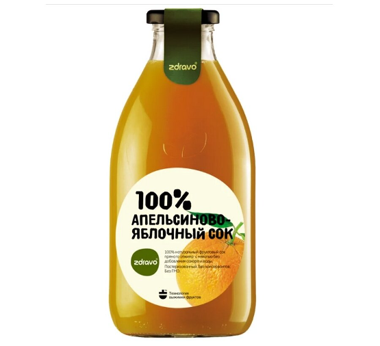 Сок Zdravo апельсин-яблоко
