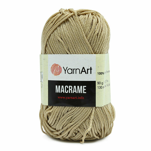 Пряжа YarnArt 'Macrame' 90гр 130м (100% полиэстер)(166 бежевый),шт