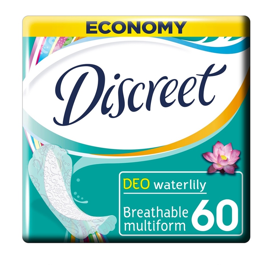 

Прокладки ежедневные Discreet Deo Waterlily multiform 60 шт