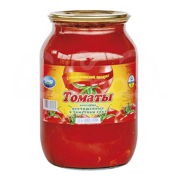 Томаты Памир 1000гр в Томатном соке ст/б