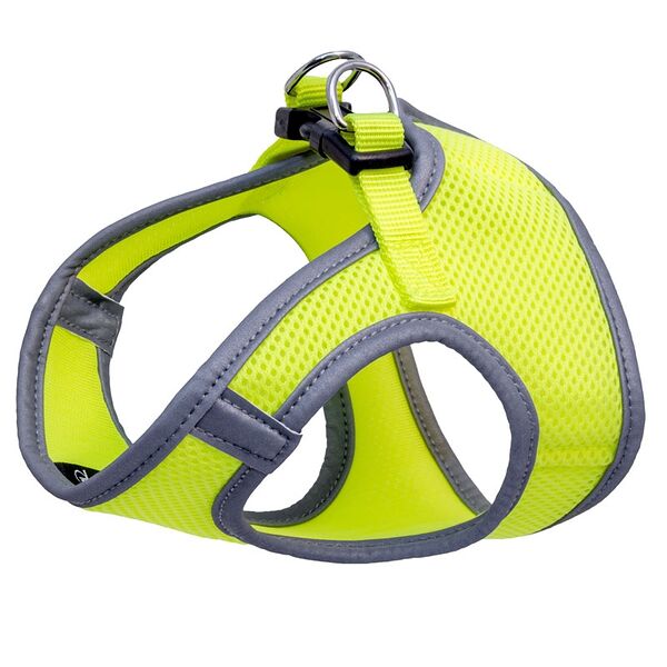 Triol HL28M комплект мягкая шлейка-жилетка и поводок обхват груди 400 мм., поводок 15*1200 мм., Жёлтый неон