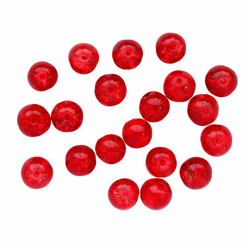 1301138 Бусины стеклянные 'Кракле' 8мм, упак/46шт., Astra&Craft(1 красный)