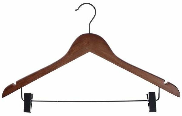 Вешалка Vetta деревянная с клипсами 45 см