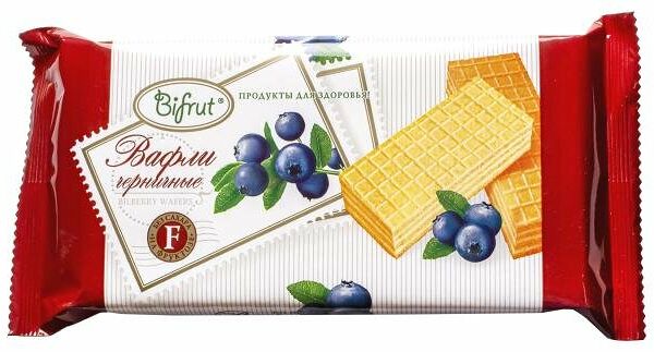 Вафли Bifrut черничные на фруктозе