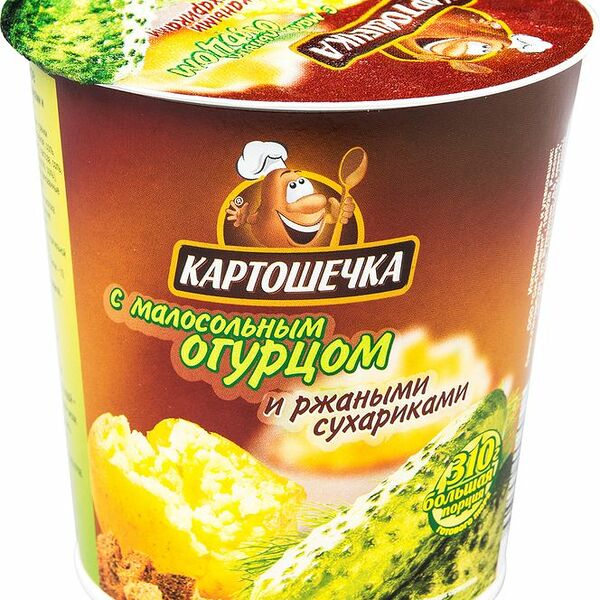 Пюре картофельное быстрого приготовления Картошечка с малосольным огурцом и ржаными сухариками