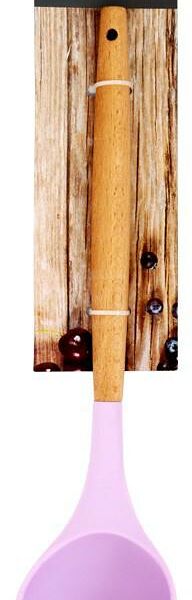 Половник силиконовый с деревянной ручкой