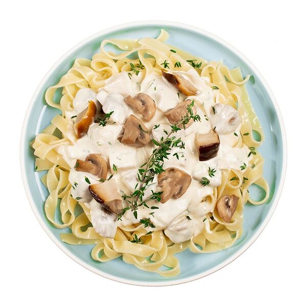 Фетучини с белыми грибами и шампиньонами