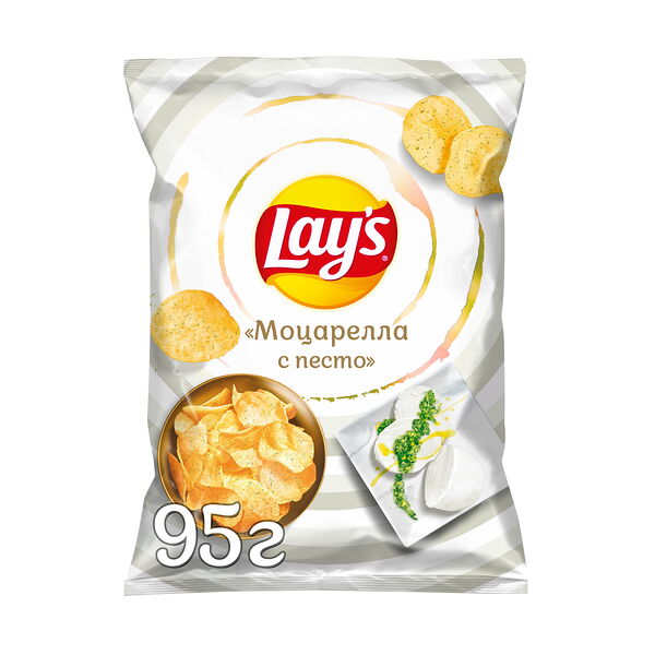 Картофельные чипсы Lay's  со вкусом Моцареллы с Песто 95 г