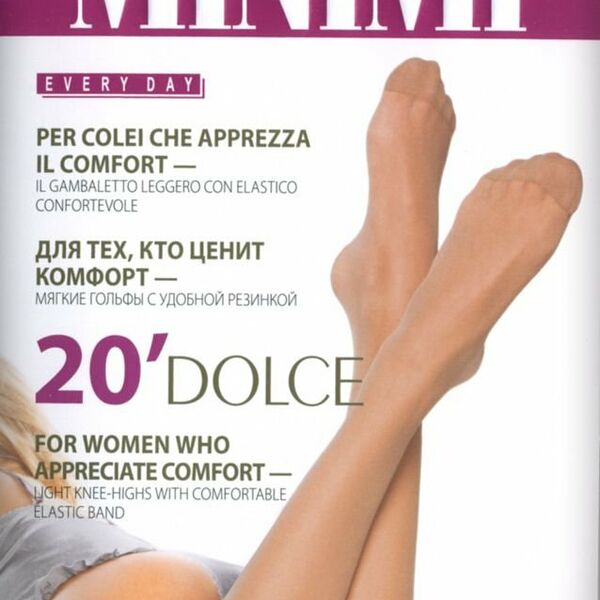 Гольфы Minimi Dolce daino/загар, 20 den, 2 пары