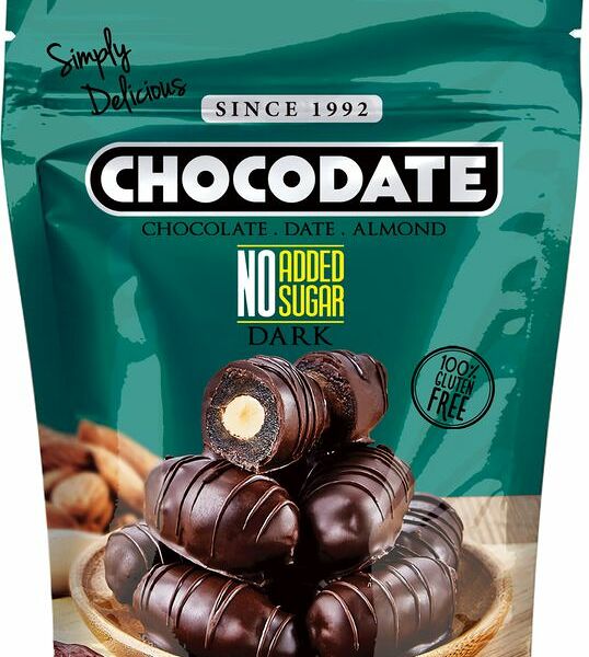 Конфеты Chocodate финики с миндалем в темном шоколаде без сахара, 100г