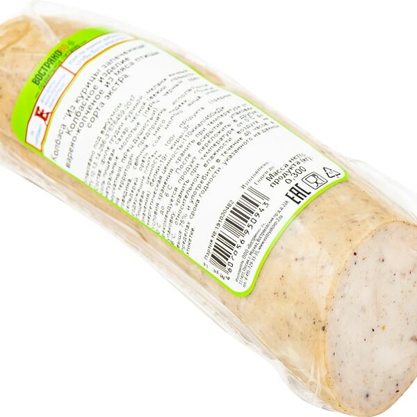 Колбаса Востряково Правильное Питание из курицы варено-копченая 300г