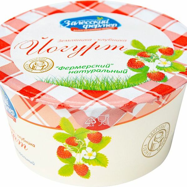 Йогурт Залесский Фермер земляника-клубника 3.5%, 130г