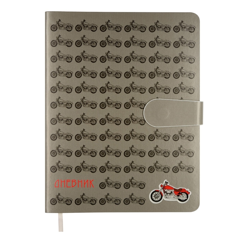 

Дневник Альт Мотоциклы школьный с магнитным хлястиком 48 листов