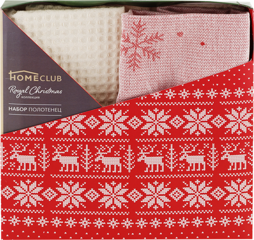

Полотенце кухонное HOMECLUB Royal Christmas 40х60см, 2шт