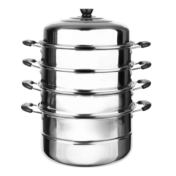 Мантоварка, 30 см, нержавеющая сталь, 4 яруса