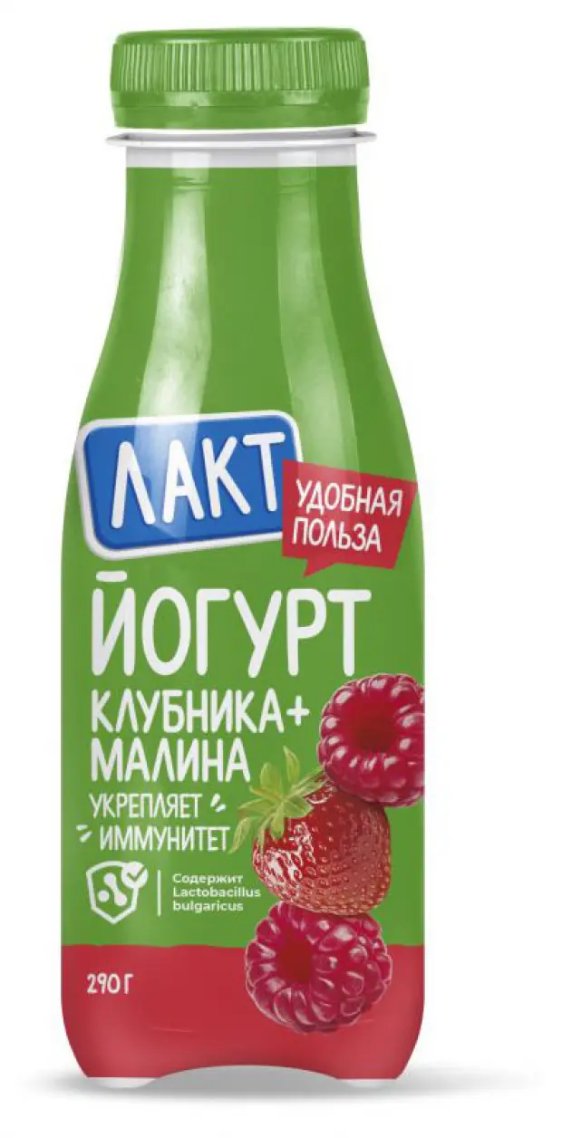 

Йогурт питьевой Лакт клубника-малина 2.5% 290 г