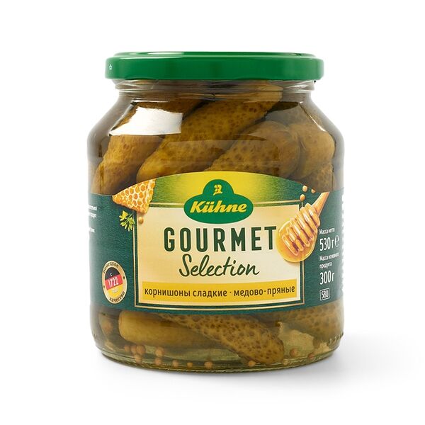 Корнишоны медово-пряные Kühne сладкие
