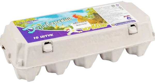 Яйцо куриное КО-КОЛЬ деревенское столовое СО, 10шт